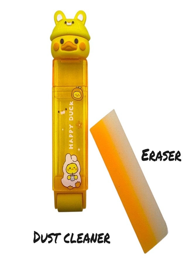 SAMVARDHAN Theme Based Roller Eraser - Cute Retractable Eraser for Kids,Clean & Easy to Use, Stationary Set, Kawaii Rubber Erasers, Fancy Birthday Return Gift,Pack of 1 (Duck) - Image 2